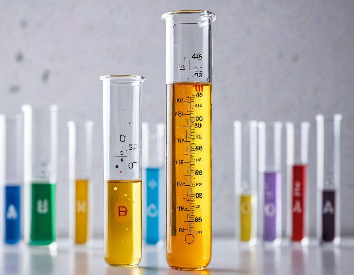 A close-up of a urine sample in a clear test tube, with a gentle heat wave effect rising above it, symbolizing temperature change. Surrounding the tube are diverse medical symbols and health graphs, depicting health analysis. The background is subtly blurred to keep the focus on the sample while showcasing a sterile lab environment. Bright, inviting colors amplify clarity and interest. super-realistic. vibrant colors. white background.